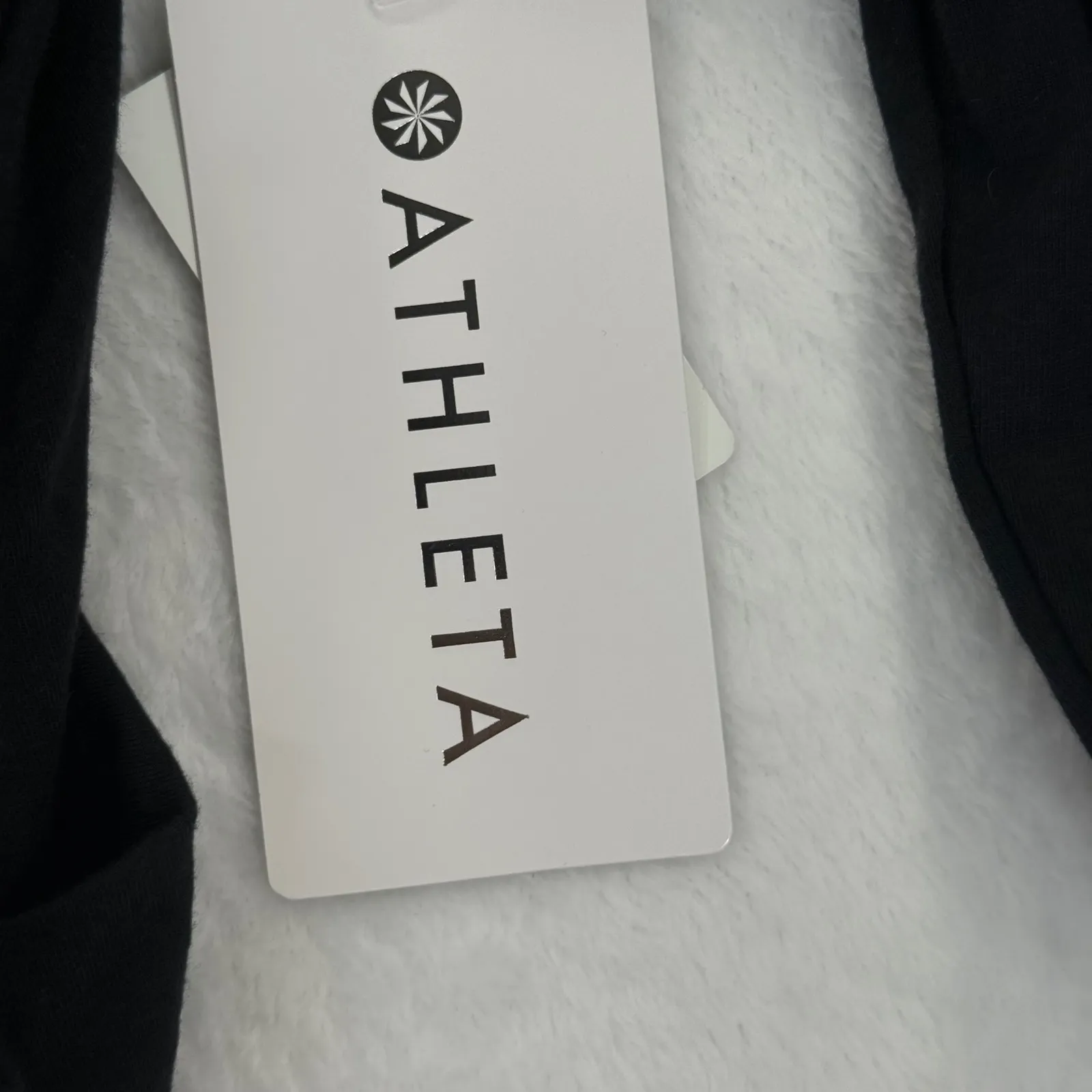 Athleta Wilder Long‎ Sleeve Dress XL Black Pima Cotton Modal Tuck Detail NWT - Image 3