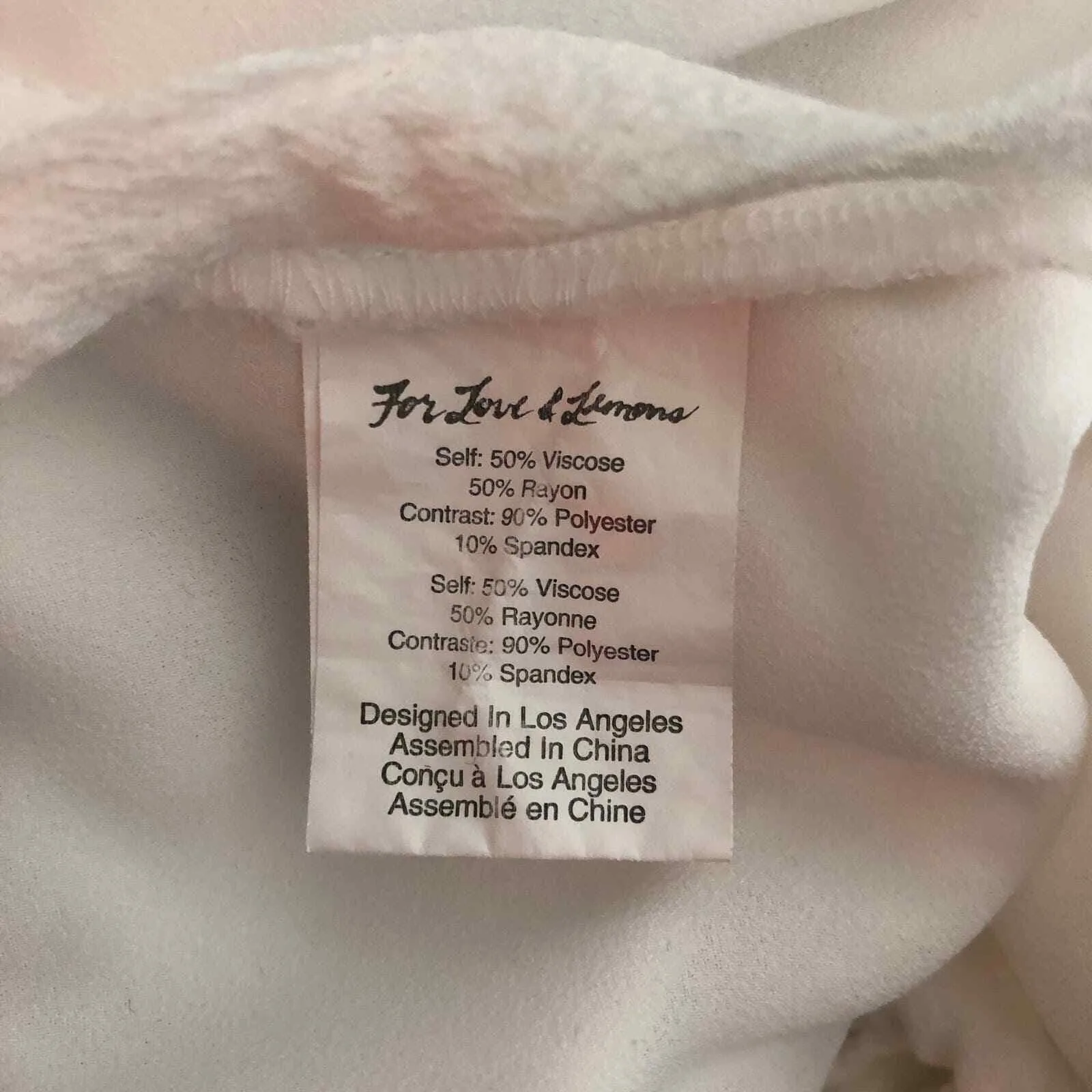 For Love & Lemons V-Neck White Womens Bodysuit Size Small - Image 11