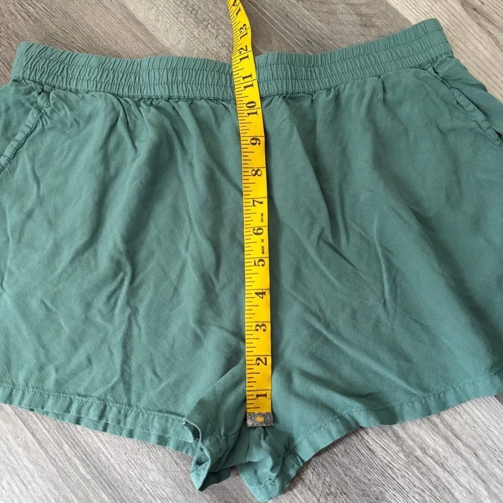 Volcom Shorts Large Teal Viscose Vacation Flowy Pockets Feminine Casual - Image 10