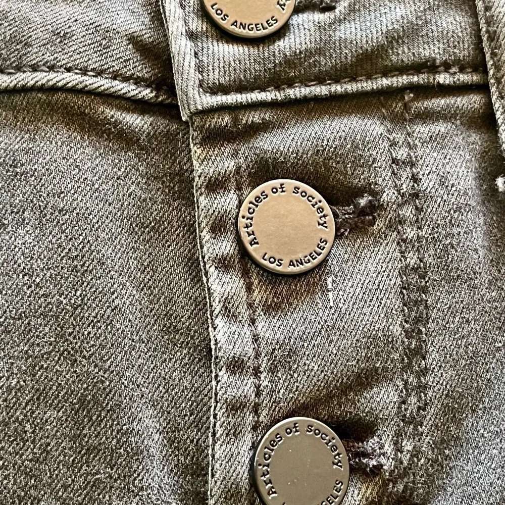 Articles of Society Britney Merced Skinny Jeans 27 Charcoal Gray Button Front - Image 8