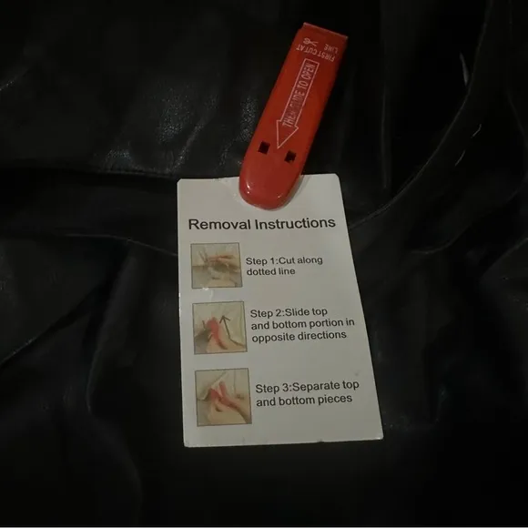 Ieena for Mac Duggal Black Faux Leather‎ Fit & Flare Dress Cutout Size 2 - Image 14