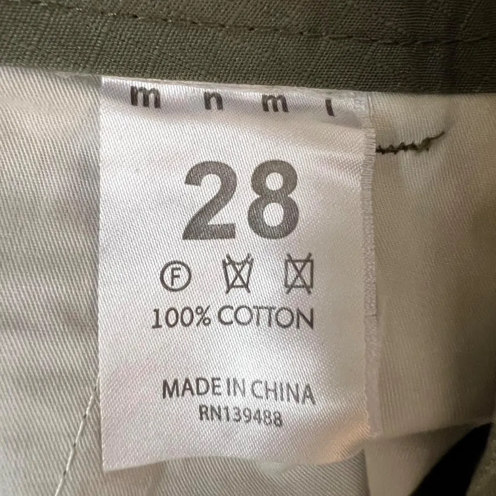 MNML green straight leg cargo pants Size 28 - Image 5