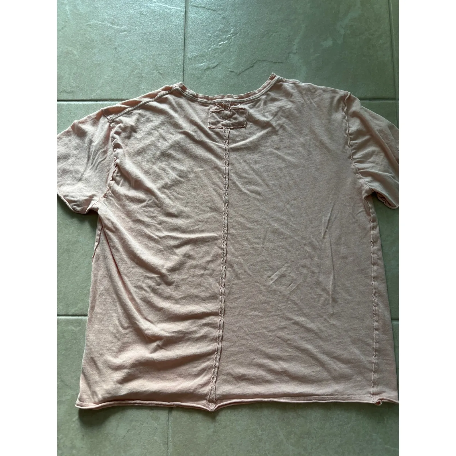 We The Free Shirt Womens XS Pink Oversized Cotton Flowy TShirt‎ Boxy Boho Sporty - Image 4