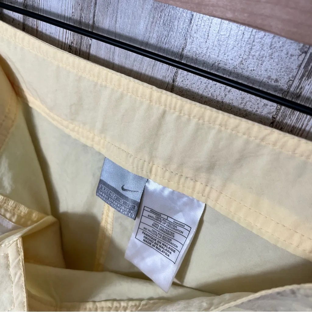 Vintage‎ Y2K Nike Yellow Orange Nylon High Waist Mini Shorts Womens Size Large - Image 4