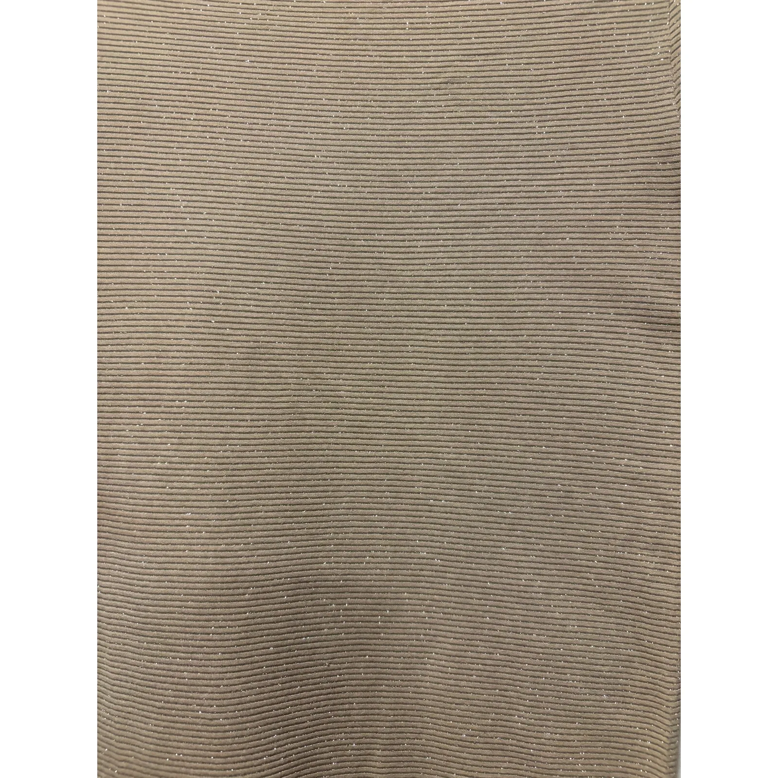 Victoria Secret Metallic Sheer Cream Vintage Stretch Short Sleeve Top Sz S/M - Image 3