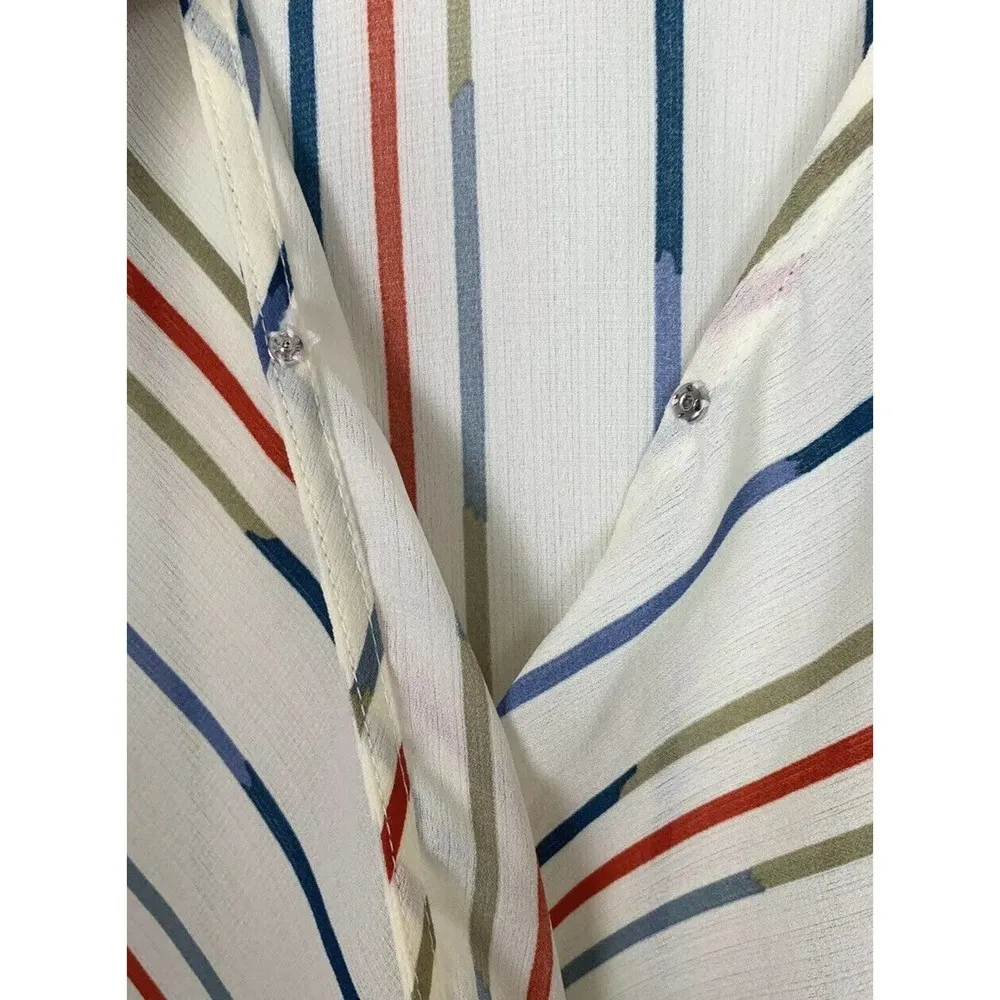 Sunday In Brooklyn Striped Surplice Wrap Top - Image 3