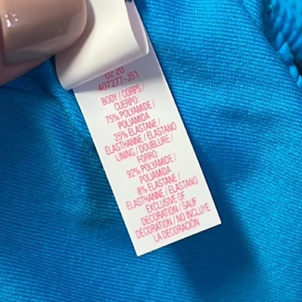 Victoria’s Secret Bikini Swimsuit Turquoise Smocked Bralette M Medium New - Image 7