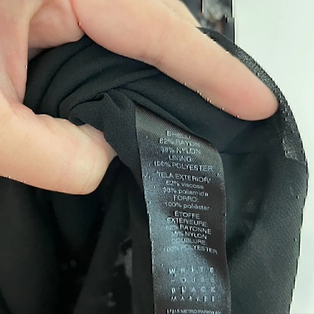 WHBM WHITE HOUSE BLACK MARKET Floral Velvet Burnout Cold Shoulder Blouse PETITE - Image 9