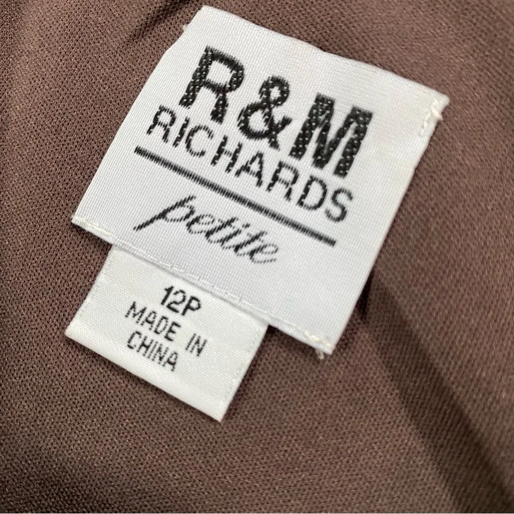 Vintage 90s/Y2K R&M Richards Swirling Floral Fairycore Maxi Dress Size 12P Brown - Image 7