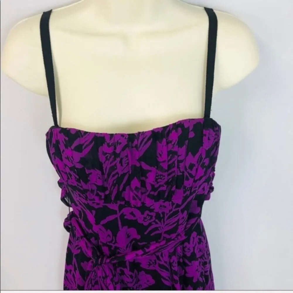 Nanette Lepore Purple Abstract Silk Got 2 Have Me Chiffon Mini Dress Sz 0 $328 - Image 5