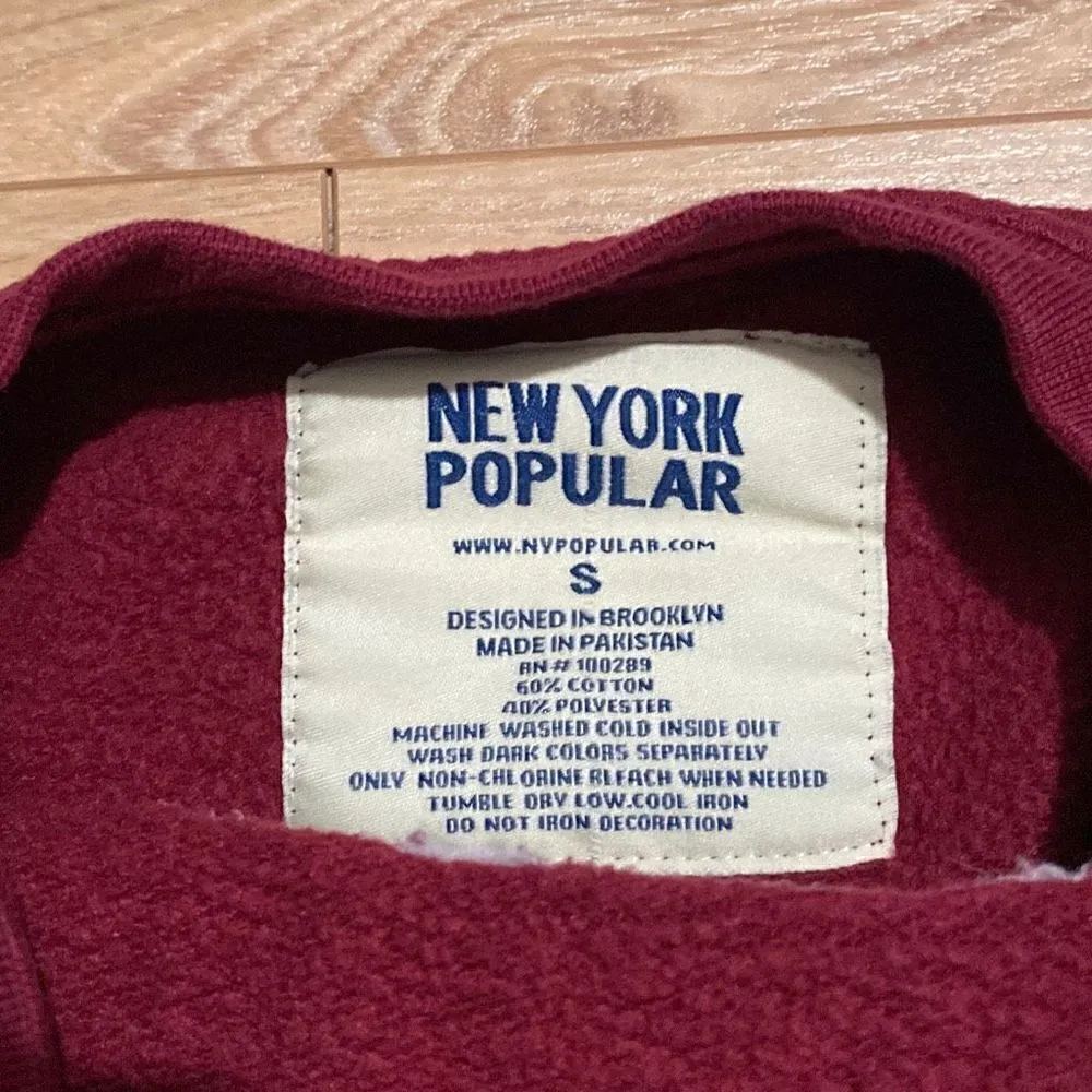 New York Popular maroon hoodie size small Red - Image 2