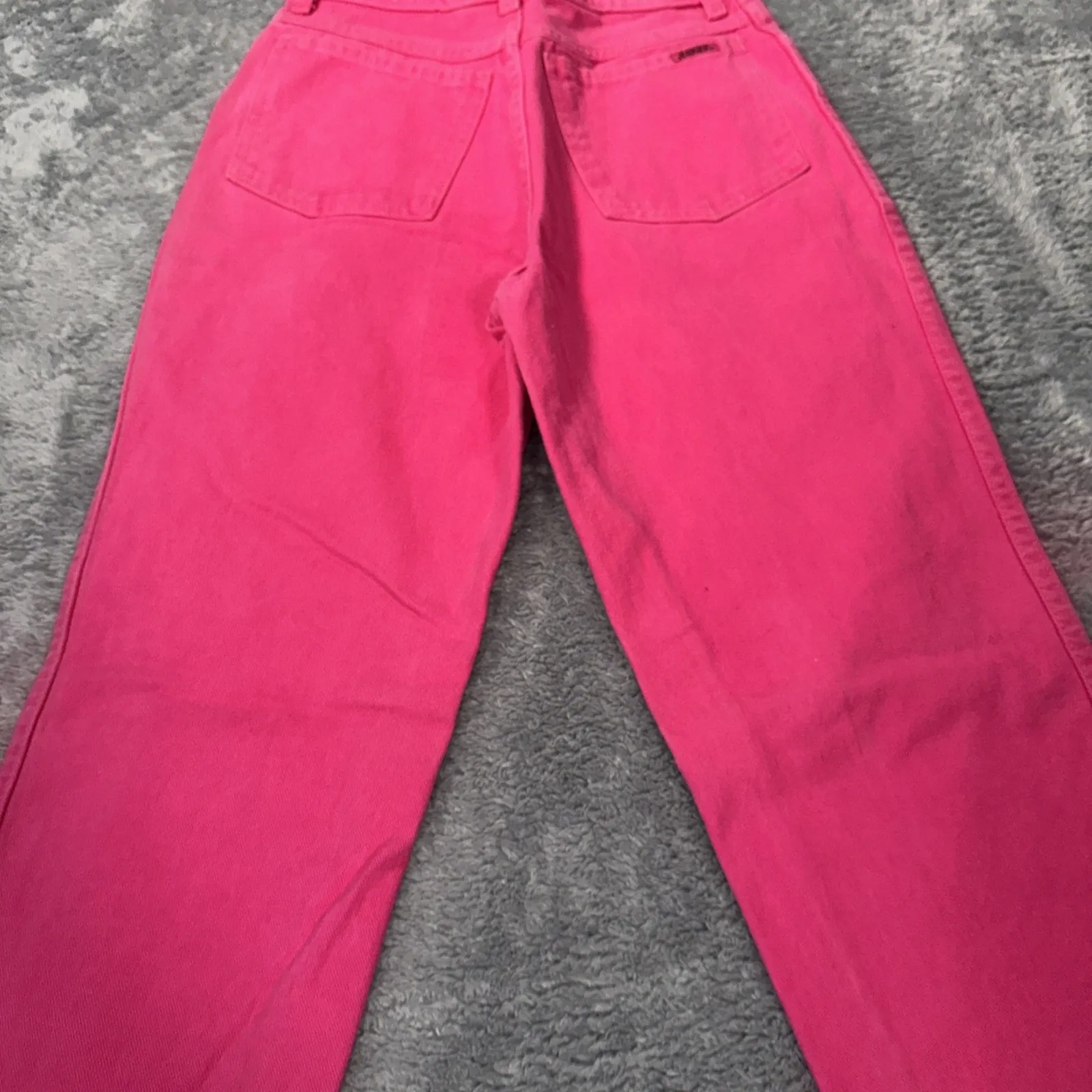 JeanJer Jordache Denim Jeans Vintage SZ 7/8 Pink USA 80s Barbiecore Pink - Image 10