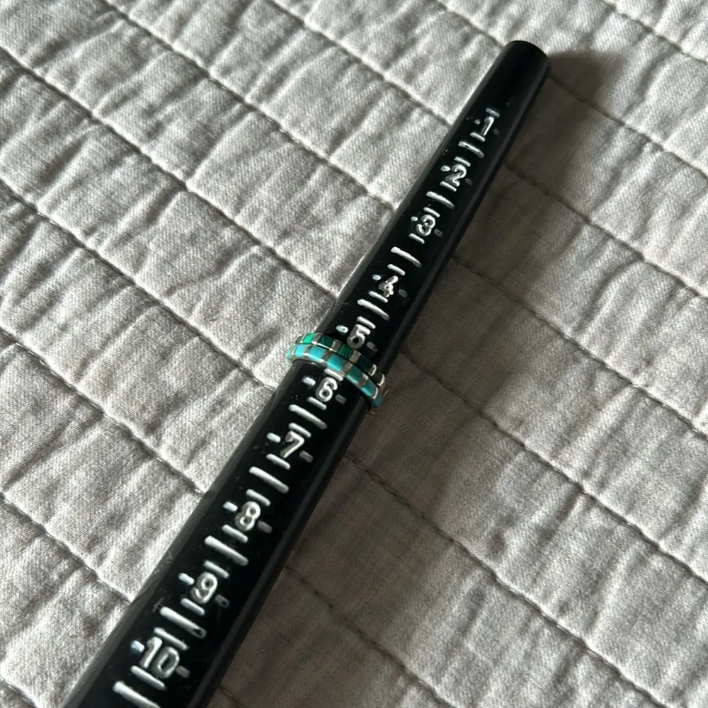 BoHo Mexican 925 silver rings bundle American Indian turquoise green stackable​ - Image 11