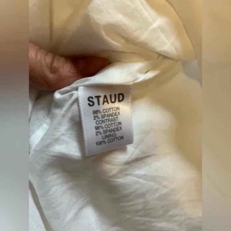 Staud Demi Puff Sleeve White Mini Dress - Image 7