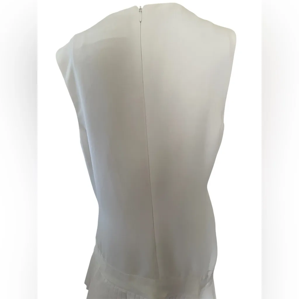 Victoria Beckham white Ruffled Sheath Mini Dress - Image 4