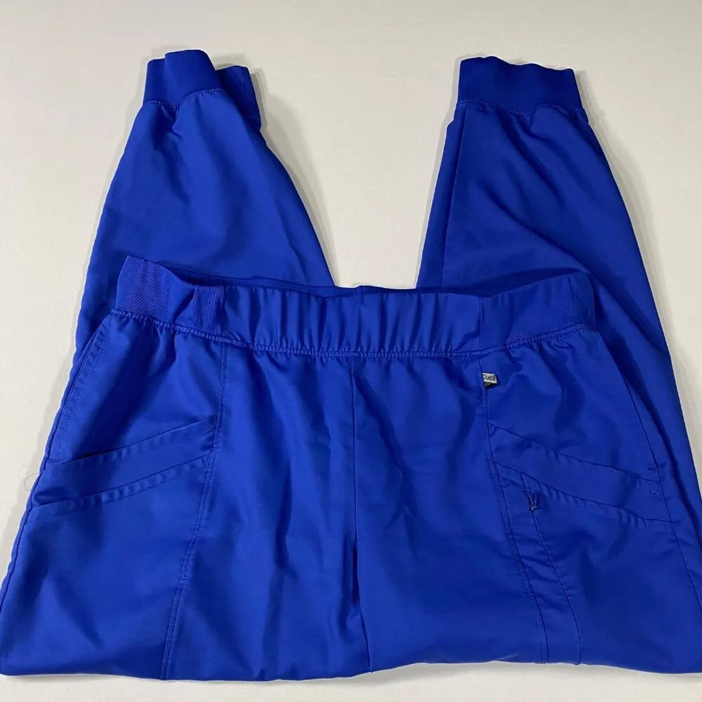 Womens 2X ClimateRight By Cuddl Duds Scrub Top and Bottom Set Royal Blue Short S - Image 7