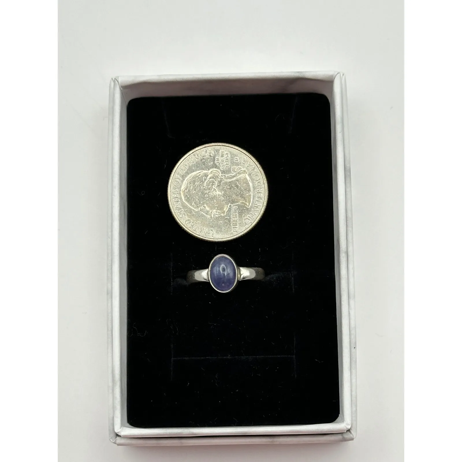 Tanzanite Sterling Silver Ring Size 6 - Image 9