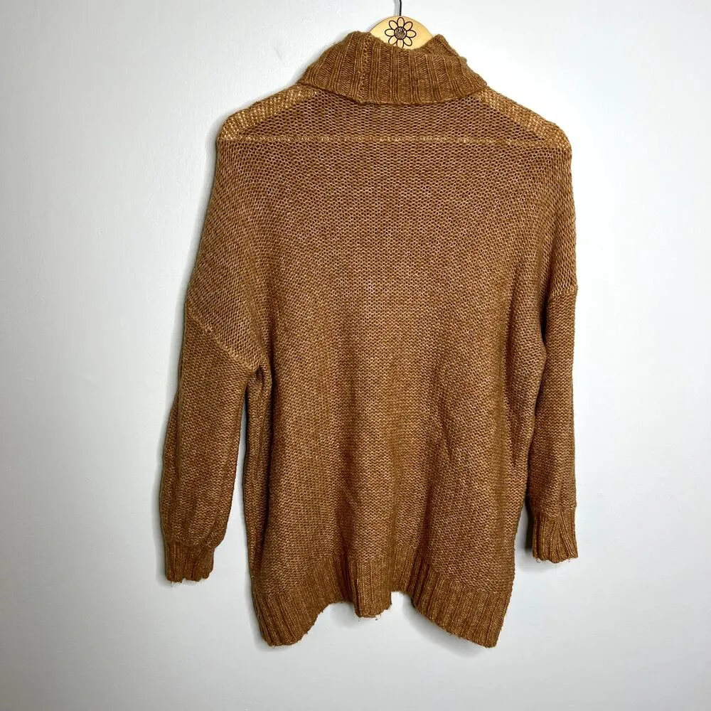 Aerie Wool Bronze Chunky Knit Turtleneck Sweater - Image 5