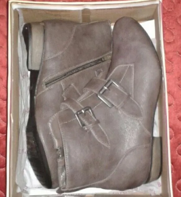 NEW WITH BOX Odell Buckle Ankle Boot Gray Size 8 - Image 5