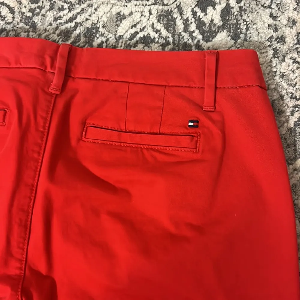 Chinos, Coral red, Cotton with a stretch. Belt loops. Size 2 - Image 7