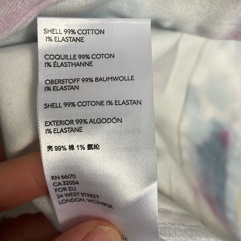 Anthropologie Tie Dye Skirt Size 2 EUC button front with front and back … - Image 9