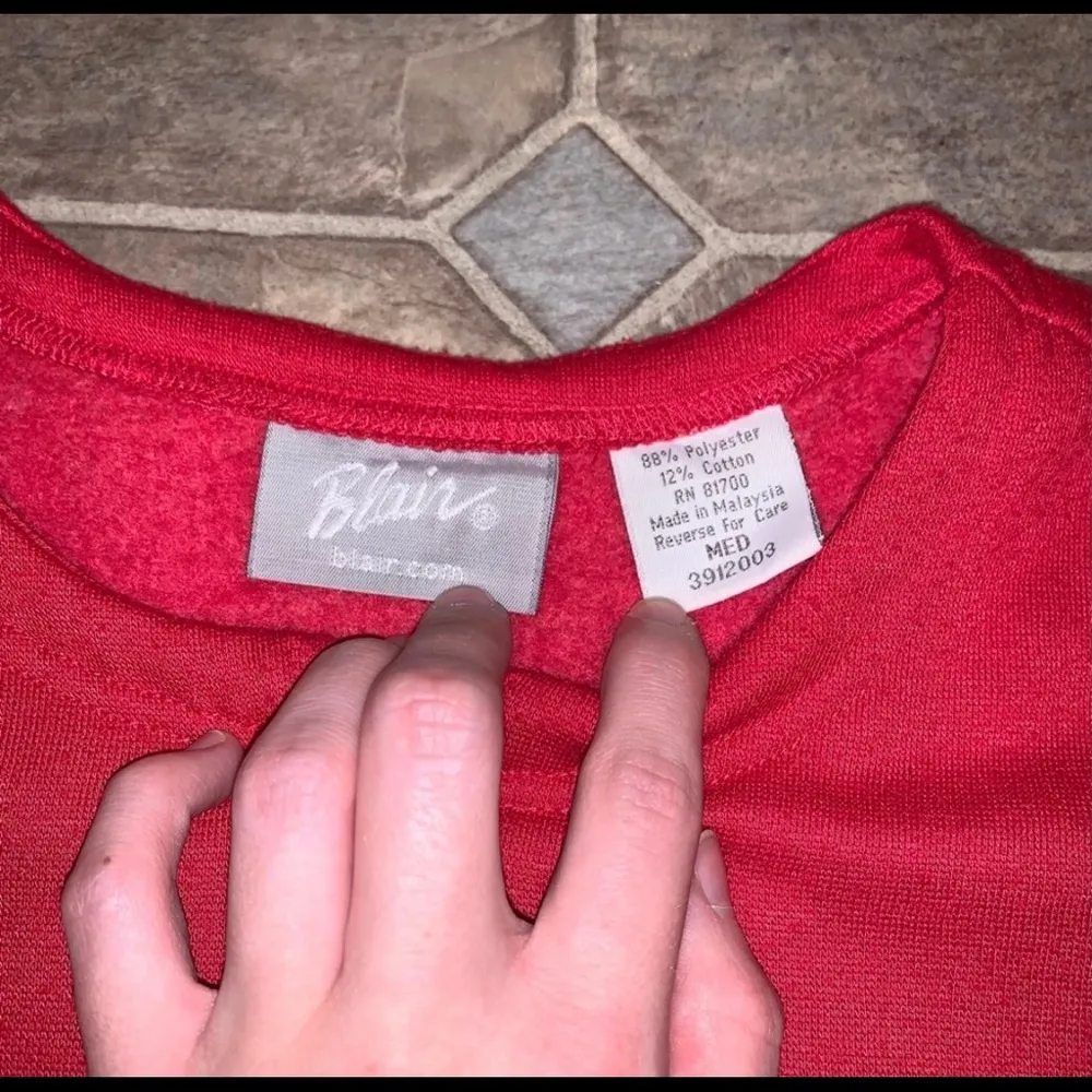 Blair Red Fleece Zip Up Sweatshirt Jacket - Image 4