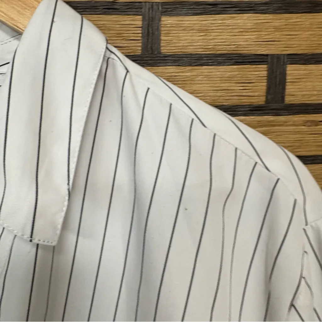 Cato Black And White Stripe Button‎ Front Top Size 14/16 - Image 7