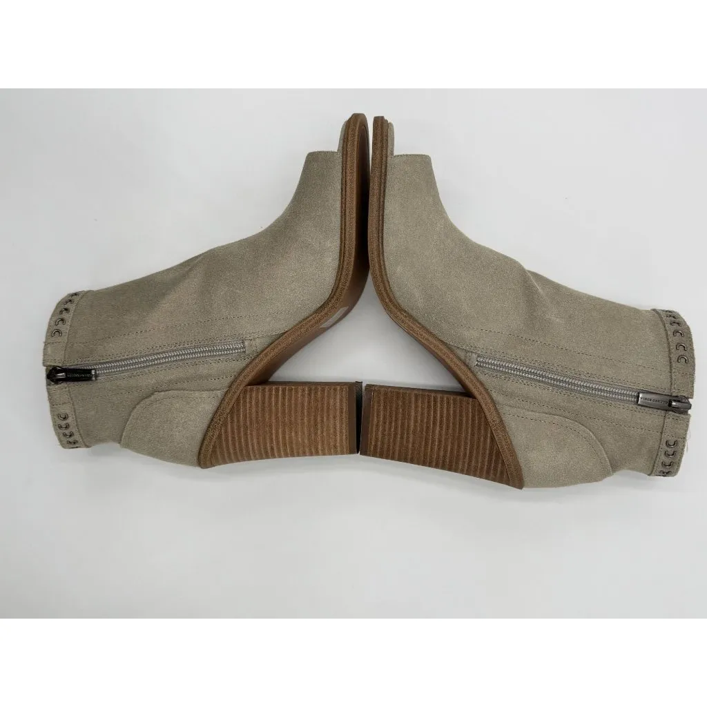 NEW VINCE CAMUTO Womens 8.5 Suede Block Heel Ankle Boots Grey Western Chic Shoes - Image 3