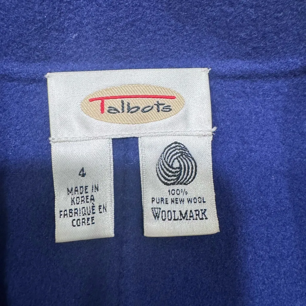 Talbots Vintage Elegant Royal Blue Women's Wool Blazer - Image 8
