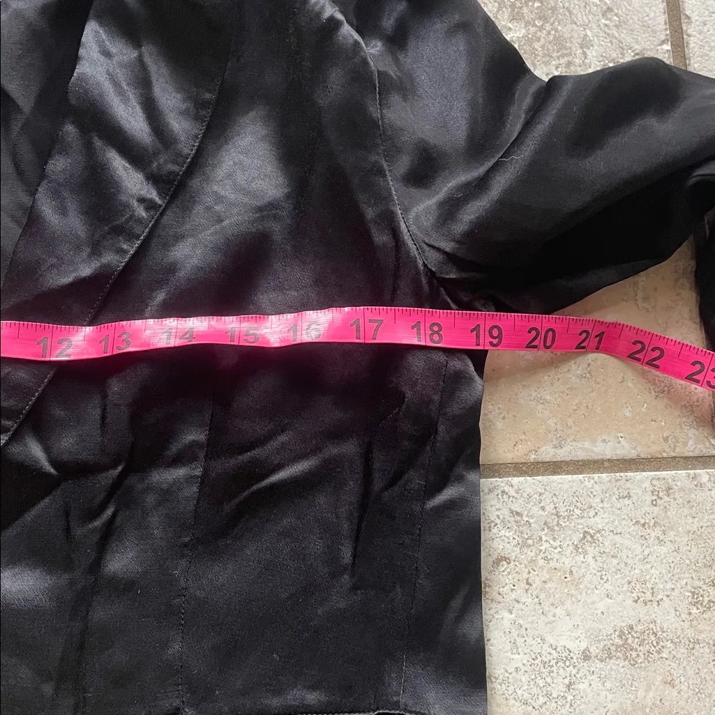 Raquel Allegra Pebble Satin Avalon Jacket Black Size 4 - Image 11