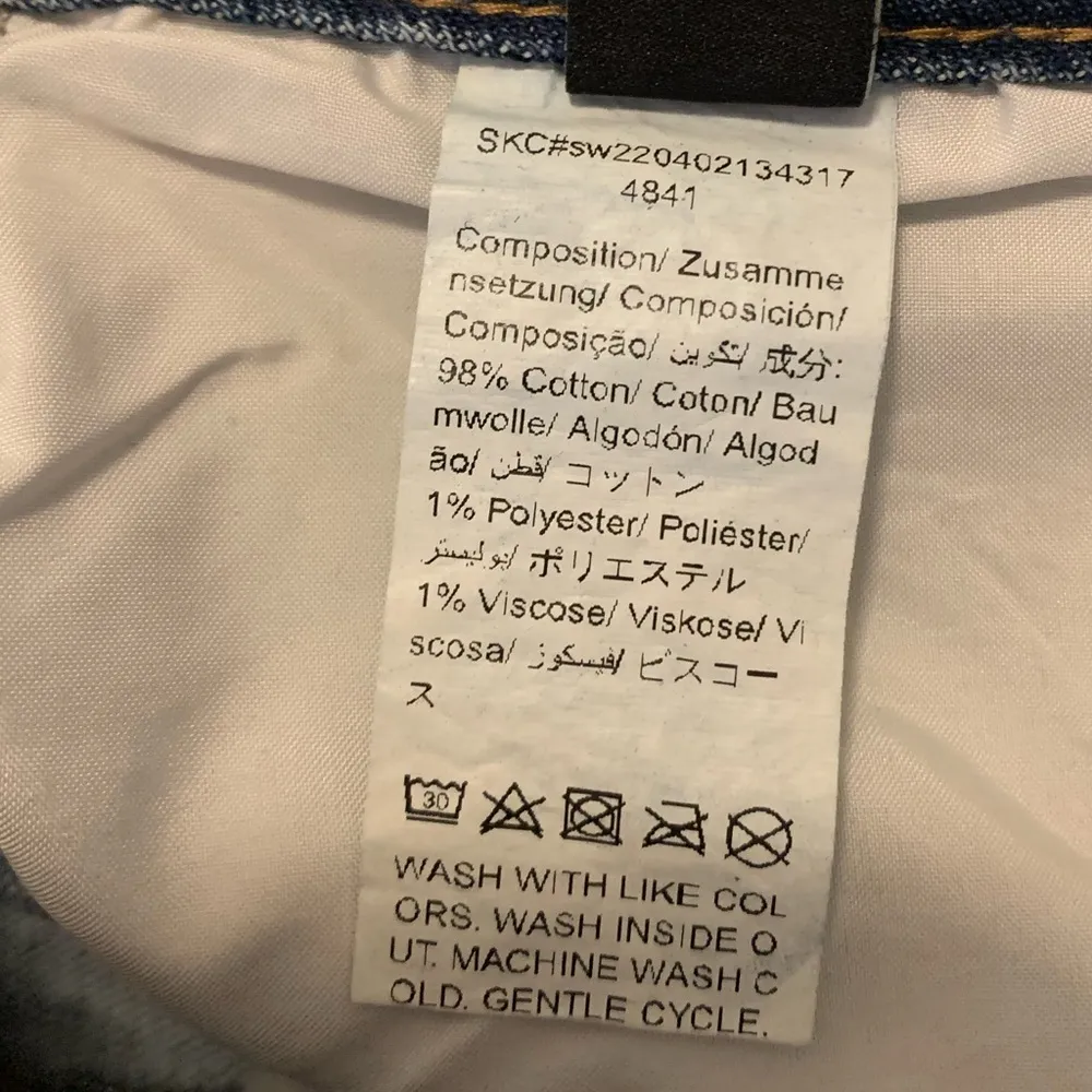 Acid wash Slit front denim midis skirt size M - Image 11