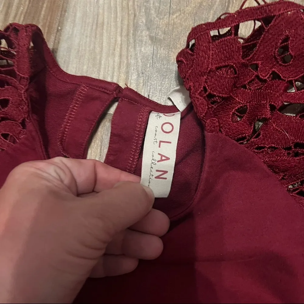 Anthropologie Dolan Left Coast Lace Sleeve Top - Image 3