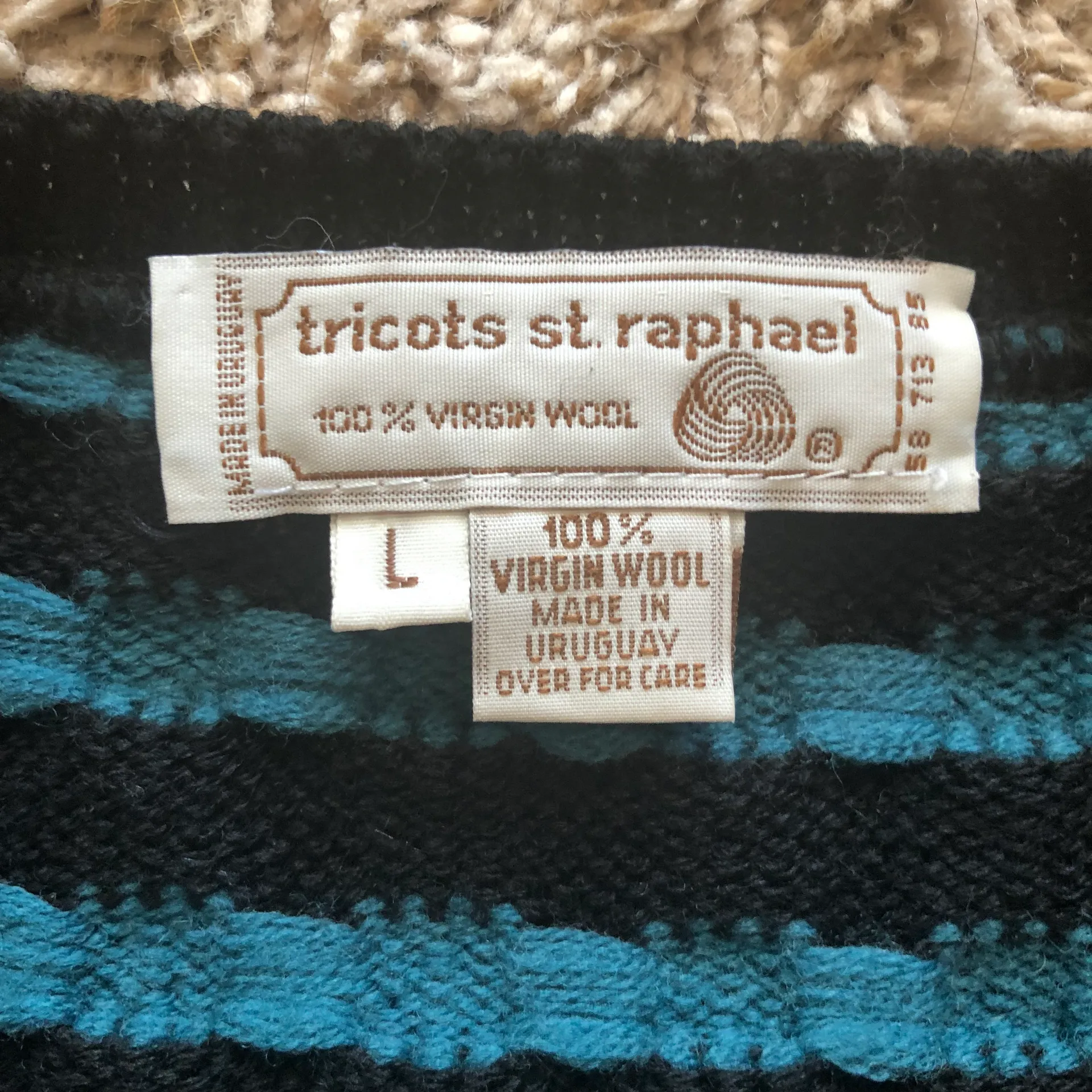 VINTAGE SWEATER VEST CHECKERED BUTTON Blue Size L - Image 8