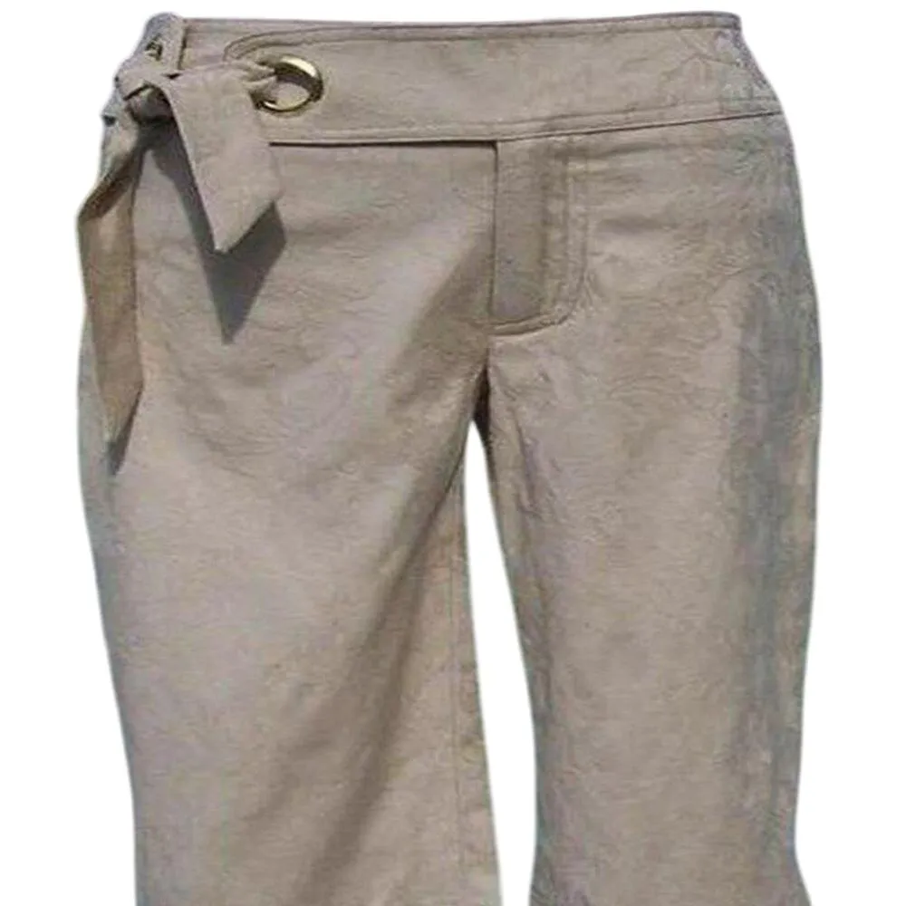 Cache Sand Beige Tan Self Belt Bermuda Walking City Short Belted New NWT $88 - Image 3