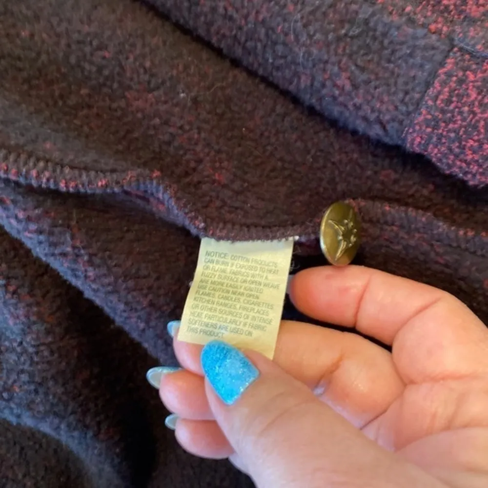 Vintage LL Bean Burgundy Cardigan Sweater Button Up Tweed - Size M - Image 8