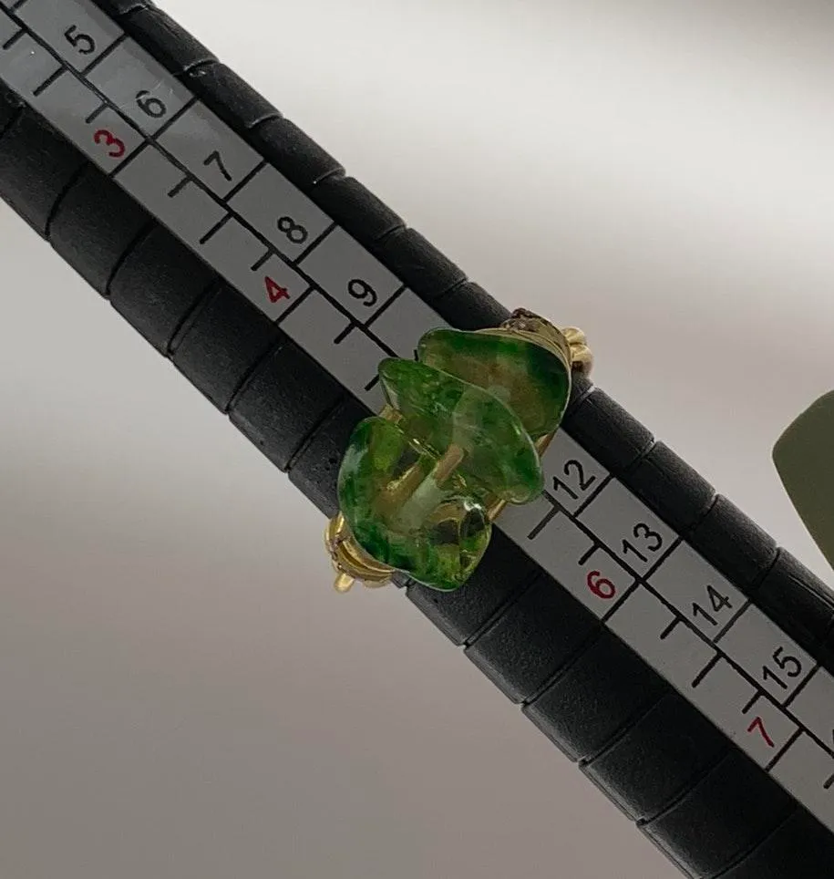 crystal wire ring Green - Image 3