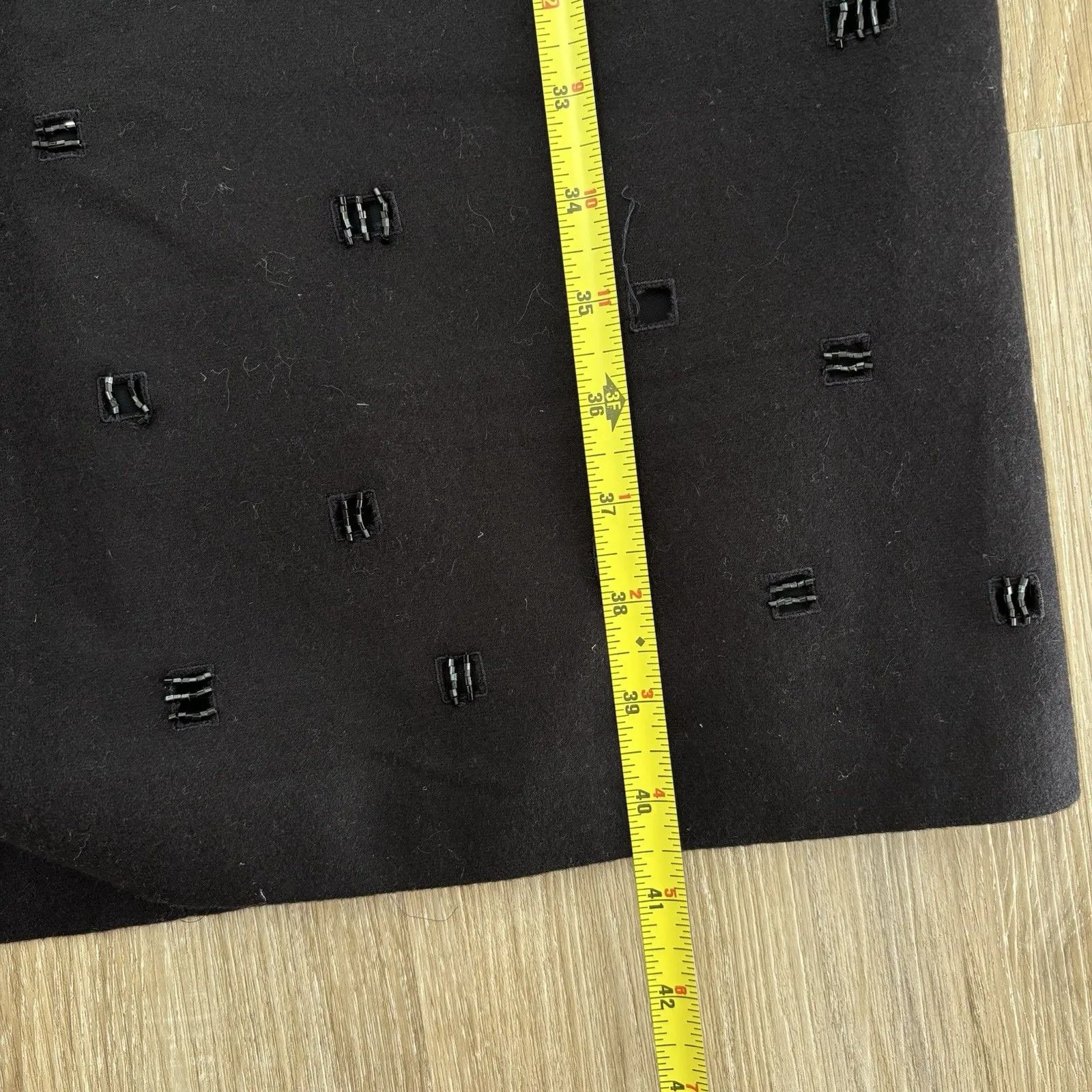 Valentino Dress Womens Size 8 Vintage Wool Cocktail Black 90s Formal - Image 6