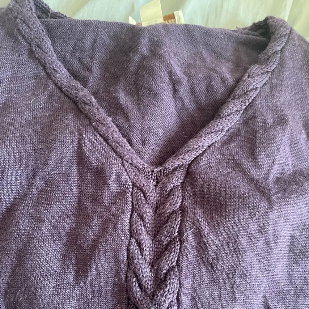 GUC dark purple Coldwater Creek long sleeve v-neck sweater, 2X (20-22W) - Image 2