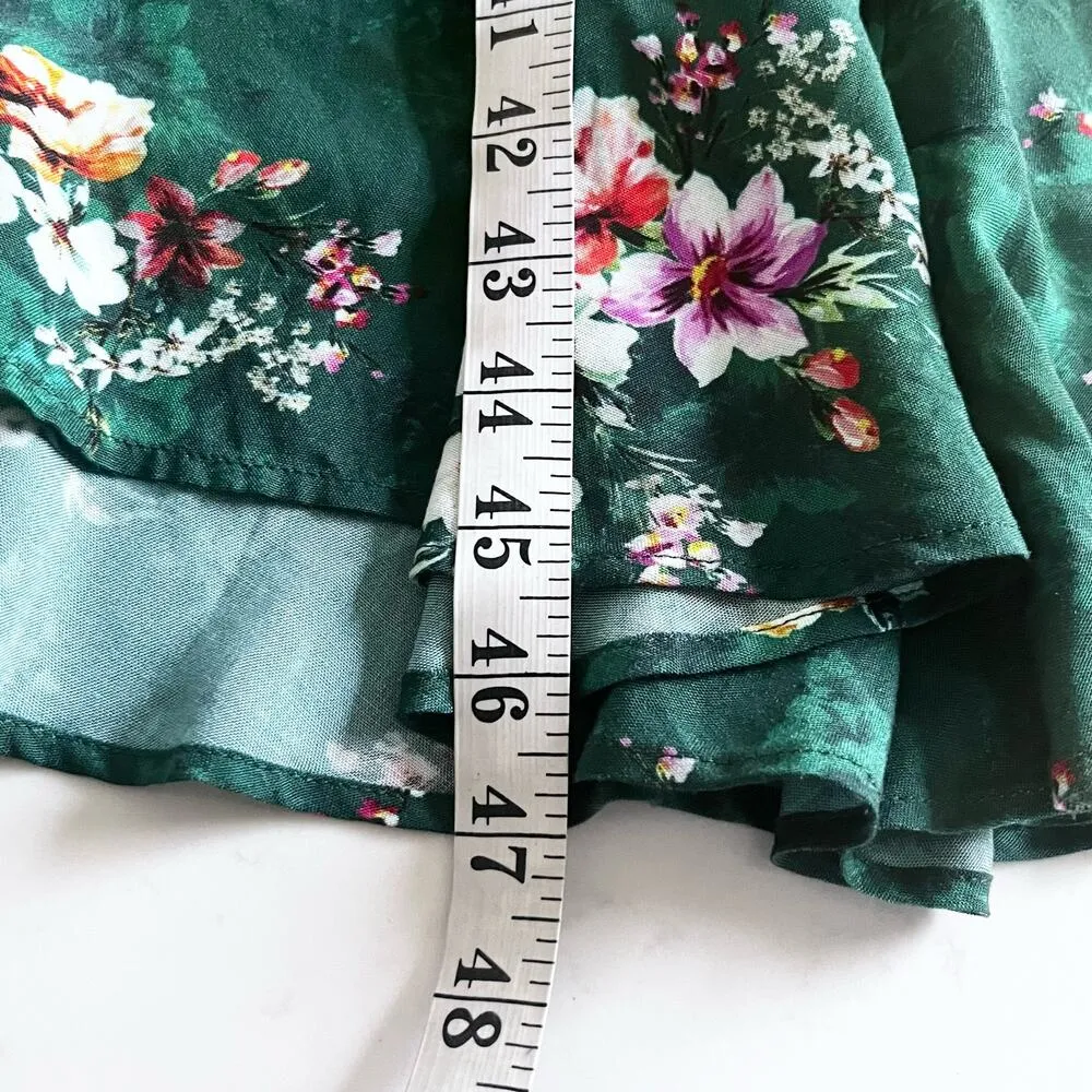 H&M Green Floral Ruffle Midi Dress Ltd Edition Cottagecore Boho Blogger Fav Sz 4 - Image 11