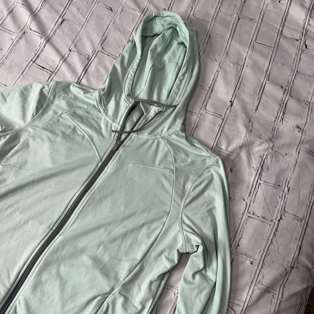 Free Country Mint Green Full Zip Hoodie Hooded Lightweight Jacket Women’s XL - Image 3