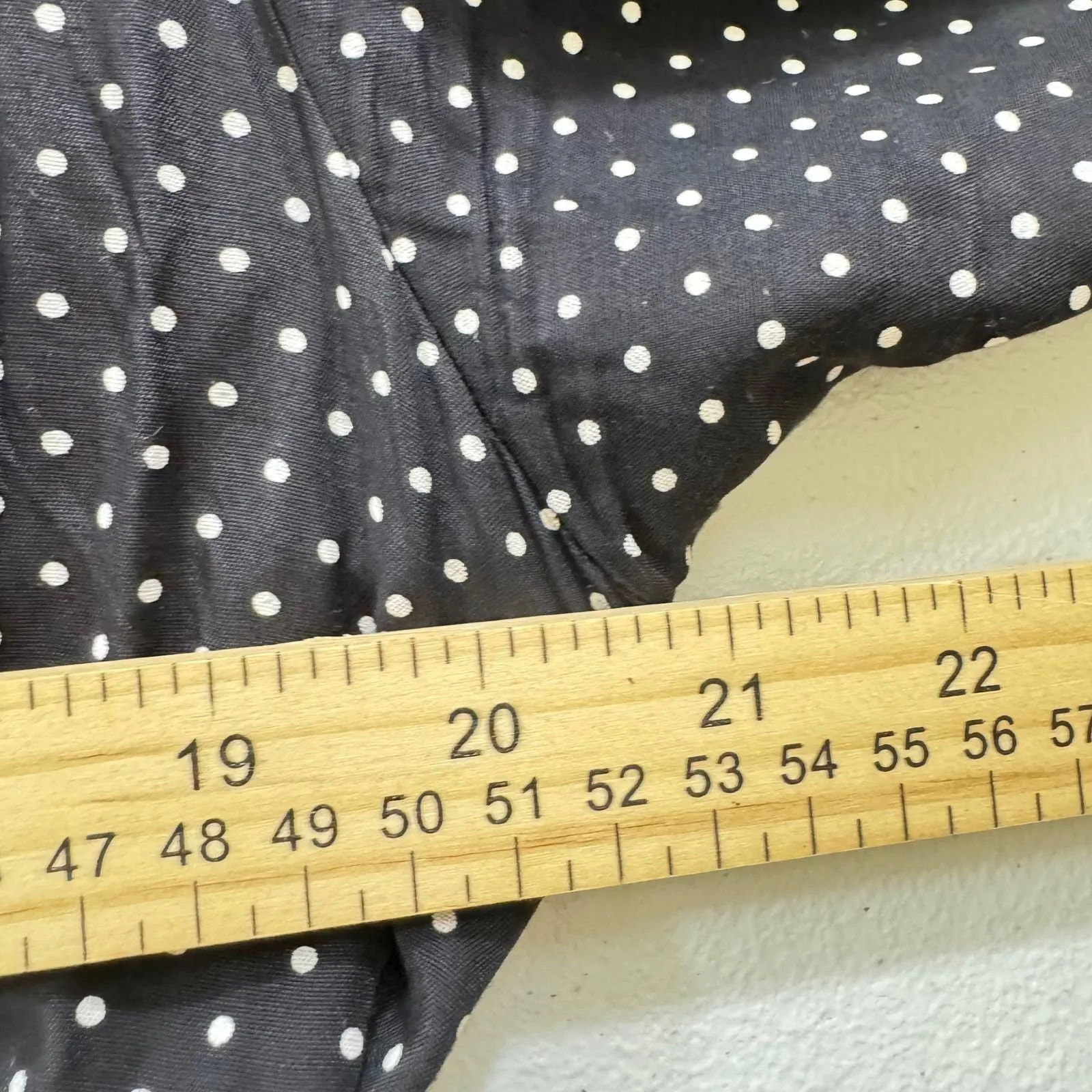 VTG 70 80 SJ Fashion PolkaDot Romper Black White Button Detail USA 16 whimsical - Image 5