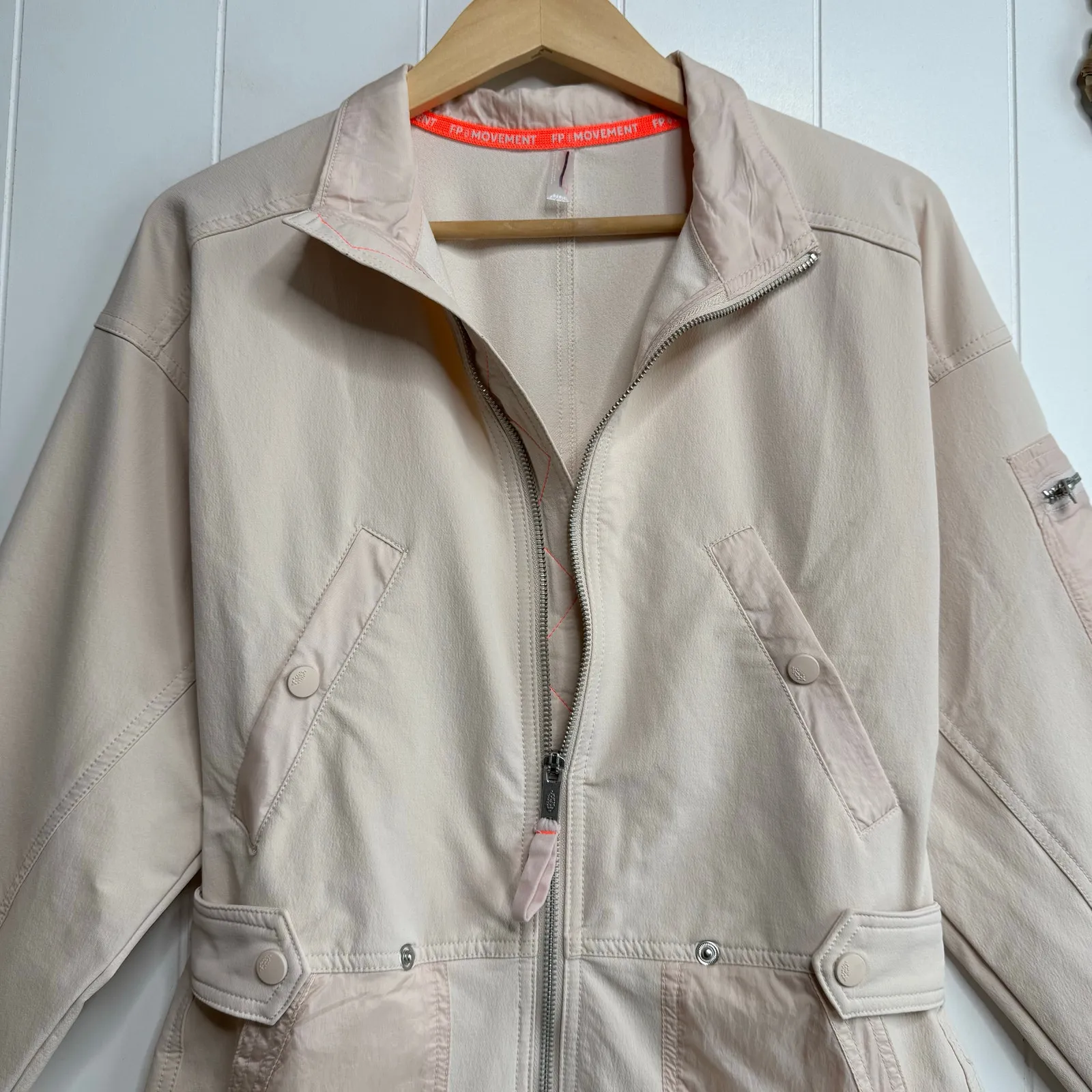 Free People one piece romper onesie jumpsuit shortsie Movement utility Small - Image 3