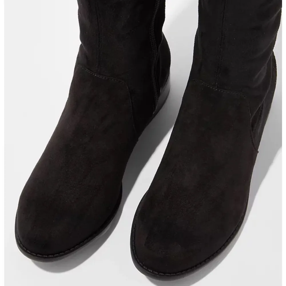 American Eagle Over-The-Knee Black Suede Tall Boots Size 6 - Image 3