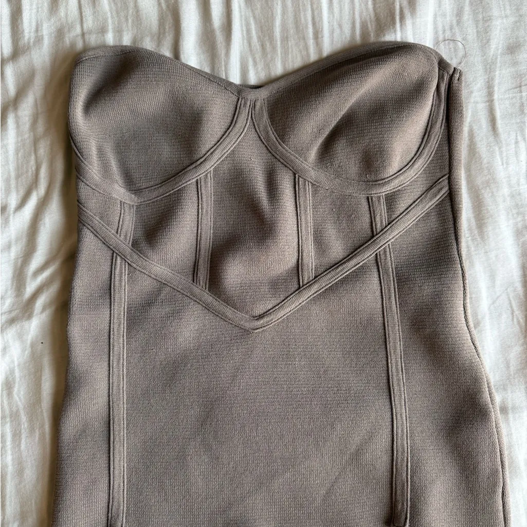 Zara Strapless Beige Corset /top - Image 2