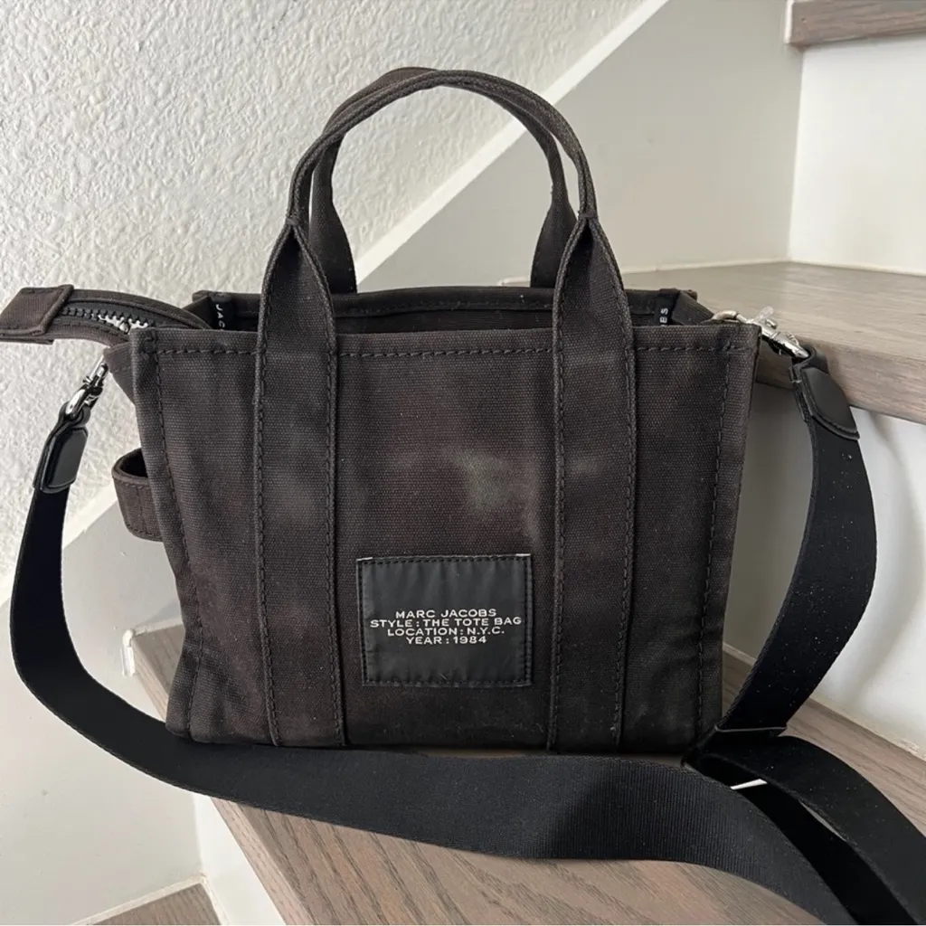 Marc Jacobs Small The Tote Bag in Charcoal Gray / Black - Image 5