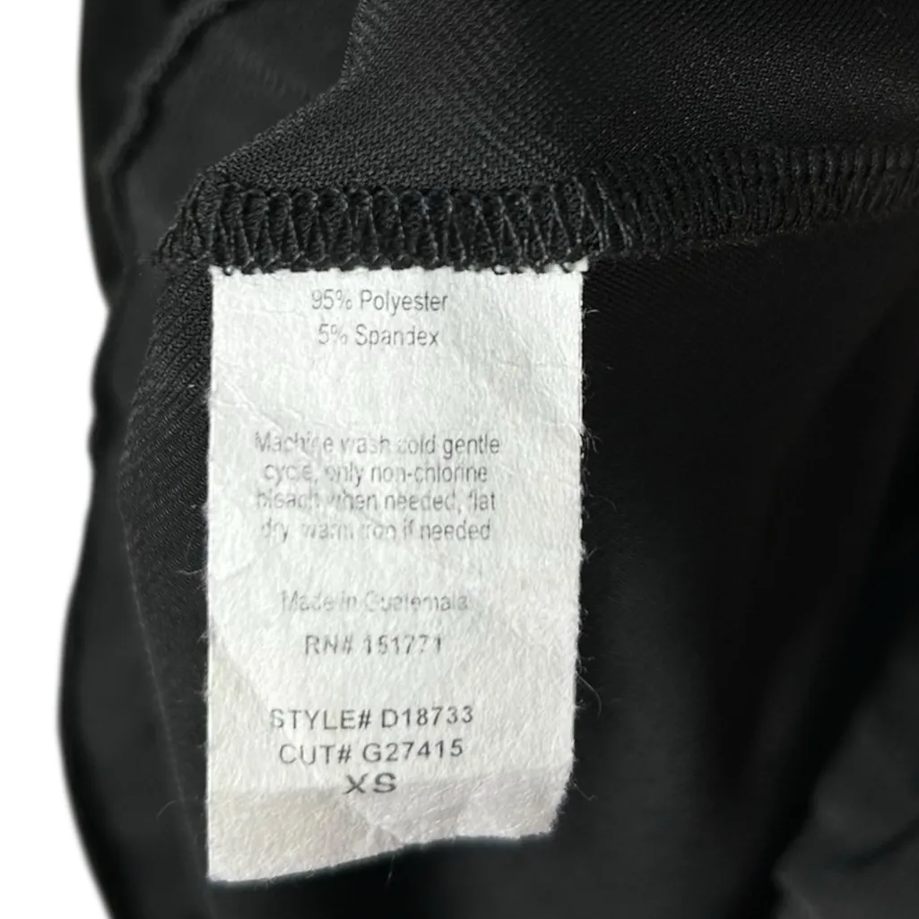 Gilli Black V Neck Faux Wrap Ruffle Balletcore Stitch‎ Fix Stretch Dress XS - Image 4