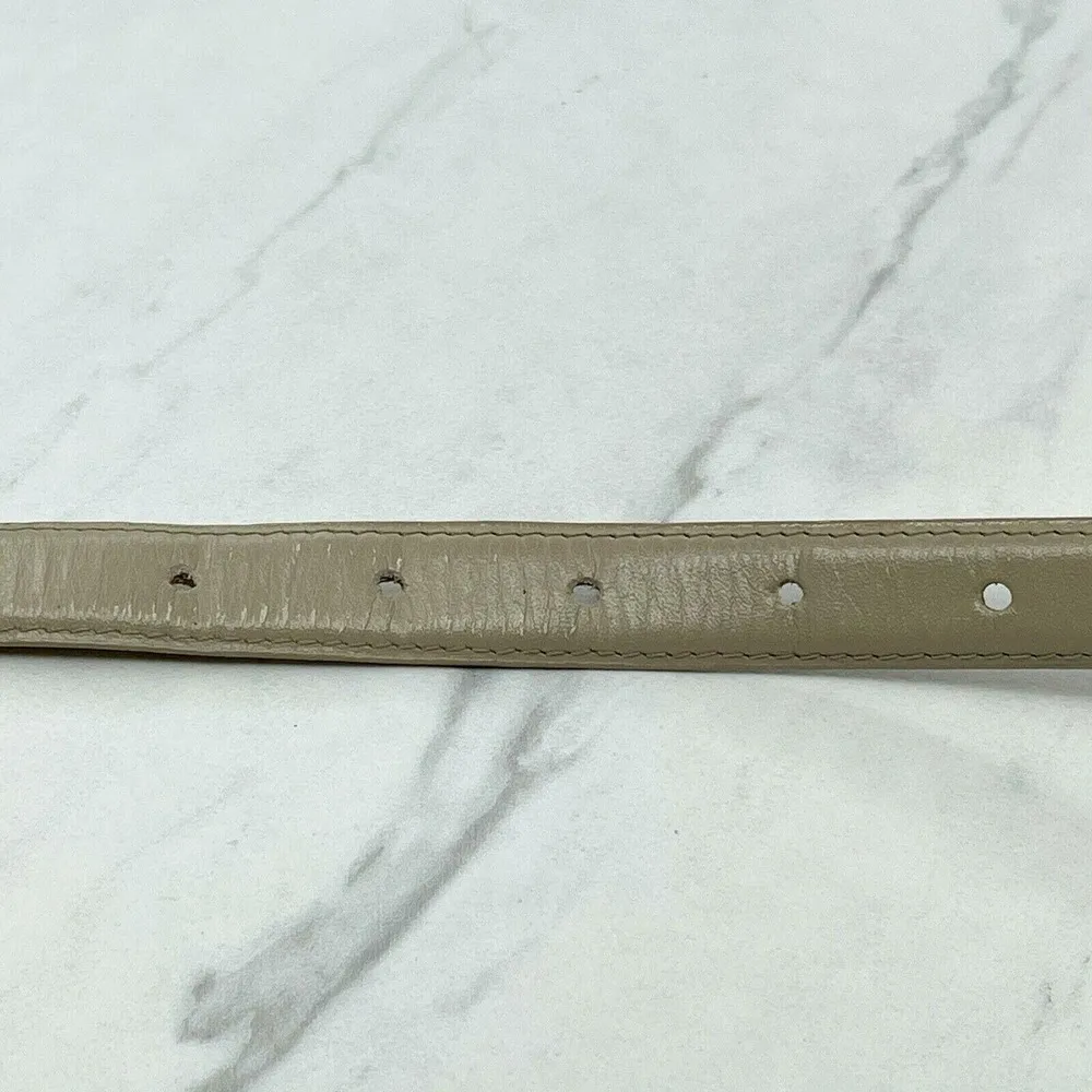 Liz Claiborne Gray Vintage Full Grain Semi Aniline Leather Belt Size Medium M - Image 7