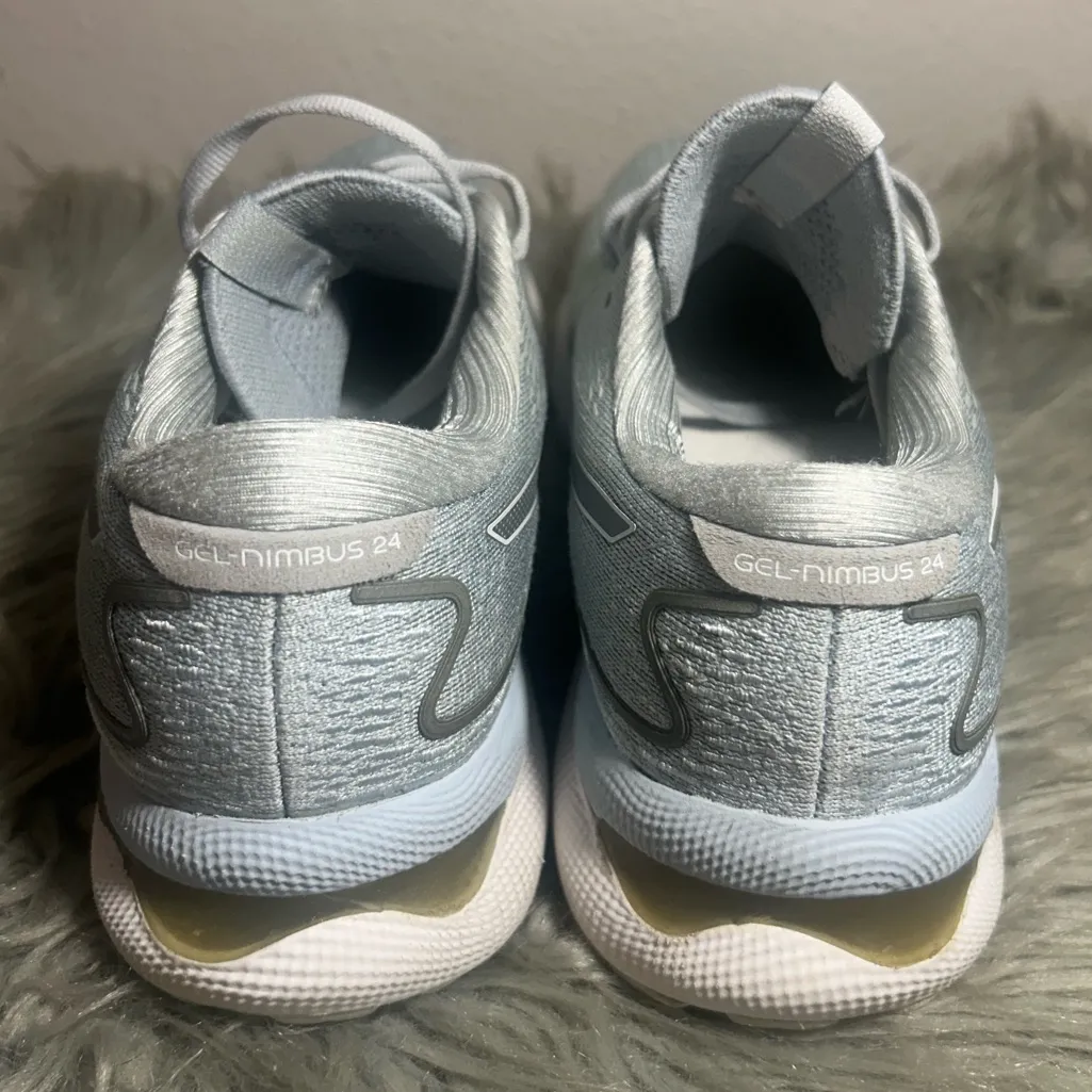 ASICS Wmns Gel Nimbus 24 Piedmont Grey  
Grey Light Gray Sneaker Size 8 - Image 6