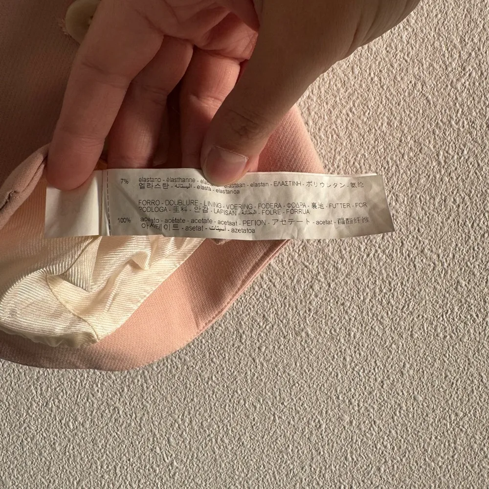 Zara Tailored Short Fit Vest Waistcoat L Pink - Image 6