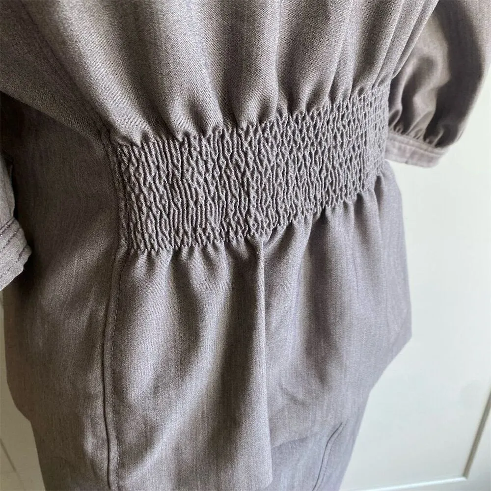 BCBGMAXAZRIA  Gray Skirt Suit Set Size S Office Corpcore Boardroom Chic - Image 4